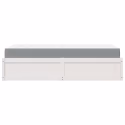 vidaXL Bed with Mattress Wax Brown Bedroom Bed Base Bedstead Solid Wood Pine - white, 100 x 200 cm - Additional view 6