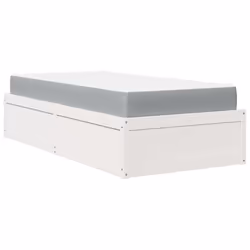vidaXL Bed with Mattress Wax Brown Bedroom Bed Base Bedstead Solid Wood Pine - white, 100 x 200 cm - Additional view 7