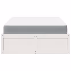 vidaXL Bed with Mattress Wax Brown Bedroom Bed Base Bedstead Solid Wood Pine - white, 140 x 190 cm - Additional view 5