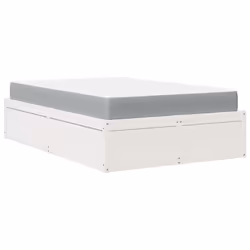 vidaXL Bed with Mattress Wax Brown Bedroom Bed Base Bedstead Solid Wood Pine - white, 140 x 190 cm - Additional view 7