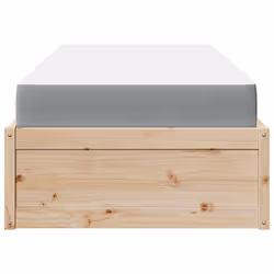vidaXL Bed with Mattress Wax Brown Bedroom Bed Base Bedstead Solid Wood Pine - natural, 90 x 190 cm - Additional view 5