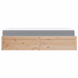 vidaXL Bed with Mattress Wax Brown Bedroom Bed Base Bedstead Solid Wood Pine - natural, 90 x 190 cm - Additional view 6