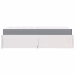 vidaXL Bed with Mattress Wax Brown Bedroom Bed Base Bedstead Solid Wood Pine - white, 90 x 190 cm - Additional view 6