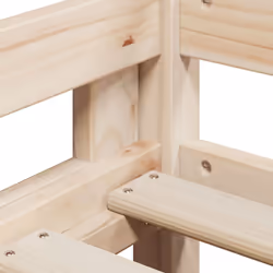vidaXL Bunk Bed with Roof Children Bed Frame White 75x190 cm Solid Wood Pine - natural, 80 x 200 cm - Additional view 8