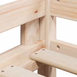 vidaXL Bunk Bed with Roof Bed Frame Kids Twin Sleeper 90x190cm Solid Wood Pine - natural, 90 x 190 cm - Additional view 8