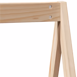 vidaXL Bunk Bed with Roof Kids Bed Frame Wax Brown 80x200 cm Solid Wood Pine - natural, 80 x 200 cm - Additional view 9