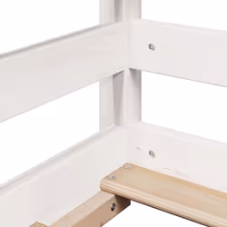 vidaXL High Sleeper Bed with Roof Loft Bed Frame 80x200 cm Solid Wood Pine - white, 90 x 190 cm - Additional view 8