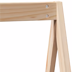 vidaXL Loft Bed with Ladder and Roof Bunk Bed White Solid Wood Pine - natural, 80 x 200 cm - Additional view 9