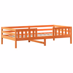 vidaXL Bed and Bench Set with Roof Kids Bed Frame Bed Base Solid Wood Pine - wax brown, 90 x 200 cm - Additional view 6