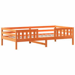 vidaXL Bed and Bench Set with Roof Kids Bed Frame Bed Base Solid Wood Pine - wax brown, 80 x 200 cm - Additional view 6