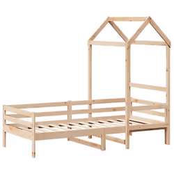 vidaXL Day Bed with Roof Sofa Bed Daybed Guest Bed 80x200 cm Solid Wood Pine