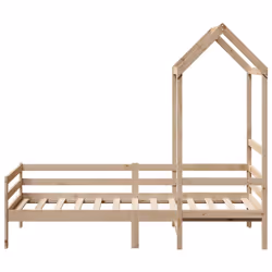vidaXL Day Bed with Roof Sofa Bed Daybed Guest Bed 80x200 cm Solid Wood Pine - Additional view 5