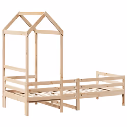 vidaXL Day Bed with Roof Sofa Bed Daybed Guest Bed 80x200 cm Solid Wood Pine - Additional view 7