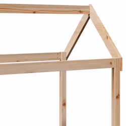 vidaXL Day Bed with Roof Sofa Bed Daybed Guest Bed 90x190 cm Solid Wood Pine - natural, 80 x 200 cm - Additional view 9