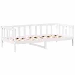 vidaXL Day Bed with Roof Sofa Bed Guest Bed White 80x200 cm Solid Wood Pine - Additional view 5