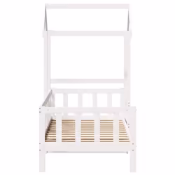 vidaXL Day Bed with Roof Sofa Bed Guest Bed White 80x200 cm Solid Wood Pine - Additional view 6
