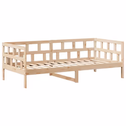 vidaXL Day Bed with Roof Bedroom Sofa Bed Daybed Guest Bed Wax Solid Wood Pine - natural, 80 x 200 cm - Additional view 5