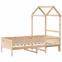 vidaXL Day Bed with Roof Sofa Bed Daybed Guest Bed 80x200 cm Solid Wood Pine