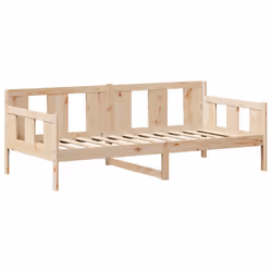 vidaXL Day Bed with Roof Sofa Bed Daybed Guest Bed 80x200 cm Solid Wood Pine - 80 x 200 cm - Additional view 4