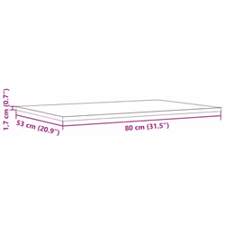 vidaXL Table Tops Replacement Dining Table Top Rectangular Solid Wood Pine - 80 x 53 x 1,7 cm/ 3 pcs - Additional view 3
