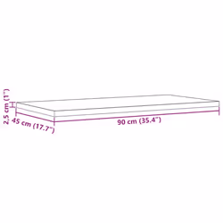 vidaXL Table Tops Replacement Dining Table Top Rectangular Solid Wood Pine - 90 x 45 x 2,5 cm/ 2 pcs - Additional view 3