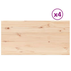 vidaXL Table Tops Replacement Dining Table Top Rectangular Solid Wood Pine - 90 x 45 x 2,5 cm/ 4 pcs