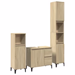 VidaXL 3282654, Oak, Metal, Wood, 650 mm, 330 mm, 600 mm, 3 pc(s)