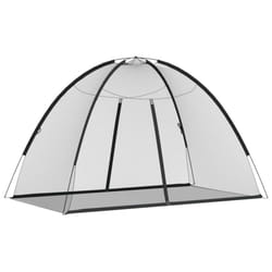 vidaXL Mosquito Net Mongolia with Doors Mosquito Mesh Bug Netting 220 Mesh - black, 200 x 120 x 130 cm