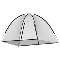 vidaXL Mosquito Net Mongolia with Doors Mosquito Mesh Bug Netting 220 Mesh - black, 200 x 180 x 135 cm