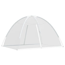 vidaXL Mosquito Net Mongolia with Doors Mosquito Mesh Bug Netting 220 Mesh - white, 200 x 200 x 130 cm