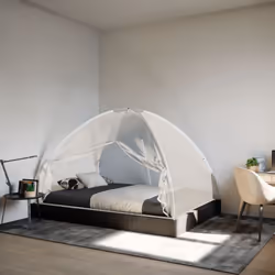 vidaXL Mosquito Net Mongolia with Doors Mosquito Mesh Bug Netting 220 Mesh - white, 200 x 200 x 130 cm