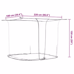 vidaXL Hanging Mosquito Net Bed Mosquito Mesh Net Bed Canopy 156 Mesh White - 220 x 100 x 150 cm
