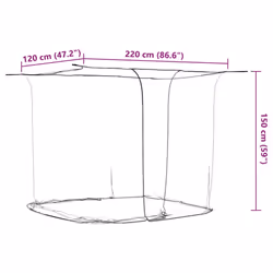 vidaXL Hanging Mosquito Net Bed Mosquito Mesh Net Bed Canopy 156 Mesh White - 220 x 120 x 150 cm