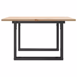 vidaXL Coffee Table O-Frame End Table Side Table Solid Wood Pine and Cast Iron - Additional view 4