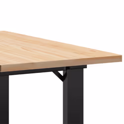 vidaXL Coffee Table O-Frame End Table Side Table Solid Wood Pine and Cast Iron - Additional view 6