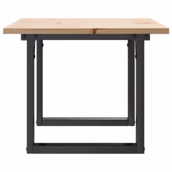 vidaXL Dining Table Kitchen Table Dinner Table Solid Wood Pine and Cast Iron - 80 x 50 x 40 cm - Additional view 4
