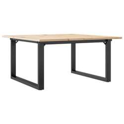 vidaXL Coffee Table O-Frame End Table Side Table Solid Wood Pine and Cast Iron
