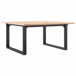 vidaXL Coffee Table O-Frame End Table Side Table Solid Wood Pine and Cast Iron - Additional view 5