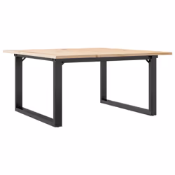 vidaXL Coffee Table O-Frame End Table Side Table Solid Wood Pine and Cast Iron
