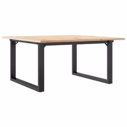 vidaXL Coffee Table O-Frame End Table Side Table Solid Wood Pine and Cast Iron - Additional view 5