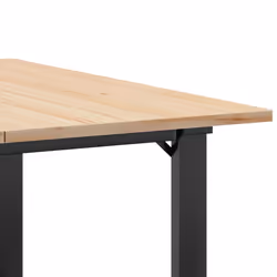 vidaXL Coffee Table O-Frame End Table Side Table Solid Wood Pine and Cast Iron - Additional view 6