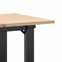 vidaXL Coffee Table End Table Side Table O-Frame Solid Wood Pine and Steel - Additional view 6