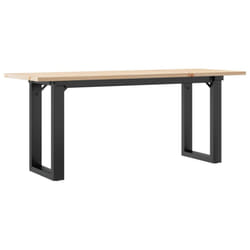vidaXL Coffee Table O-Frame End Table Side Table Solid Wood Pine and Cast Iron