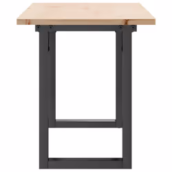 vidaXL Coffee Table O-Frame End Table Side Table Solid Wood Pine and Cast Iron - Additional view 4
