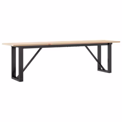 vidaXL Coffee Table End Table Side Table O-Frame Solid Wood Pine and Steel