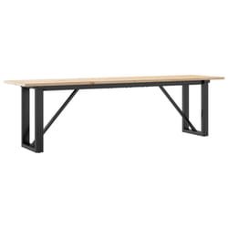 vidaXL Coffee Table End Table Side Table O-Frame Solid Wood Pine and Steel