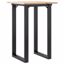 vidaXL Dining Table O-Frame Kitchen Dinner Table Solid Wood Pine and Cast Iron - Additional view 5