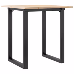 vidaXL Dining Table O-Frame Kitchen Dinner Table Solid Wood Pine and Cast Iron