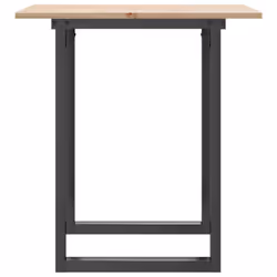 vidaXL Dining Table Kitchen Dinner Table O-Frame Solid Wood Pine and Steel - Additional view 4