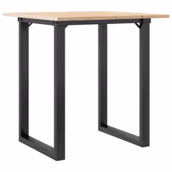 vidaXL Dining Table Kitchen Dinner Table O-Frame Solid Wood Pine and Steel - Additional view 5